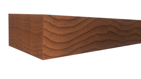 Profile View of Standard Size 1x2 Brazilian Cherry Boards - $3.32/ft sold by American Wood Moldings
