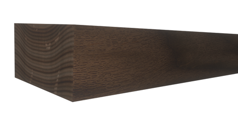 Profile View of Standard Size 1x2 Burnt Ash Boards - $1.48/ft sold by American Wood Moldings