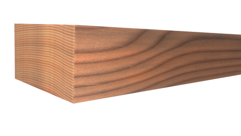 Profile View of Standard Size 1x2 Red Cedar Boards - $1.32/ft sold by American Wood Moldings