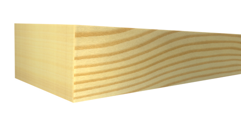 Profile View of Standard Size 1x2 Clear Pine Boards - $1.32/ft sold by American Wood Moldings
