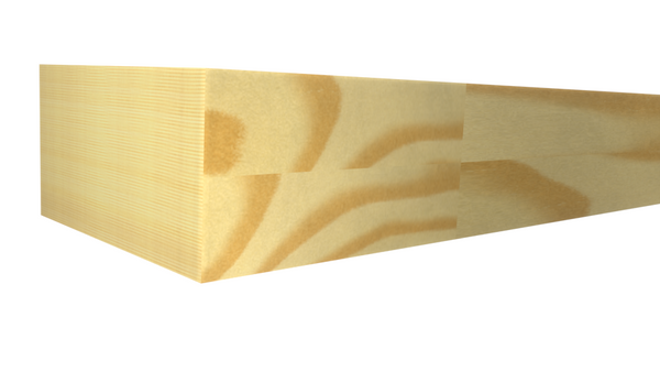 Profile View of Standard Size 1x2 Finger Joint Pine Boards - $0.60/ft sold by American Wood Moldings