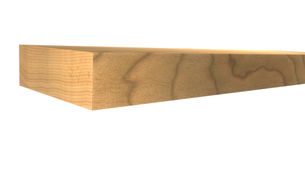 Profile View of Standard Size 1x3 Hickory Boards - $2.12/ft sold by American Wood Moldings