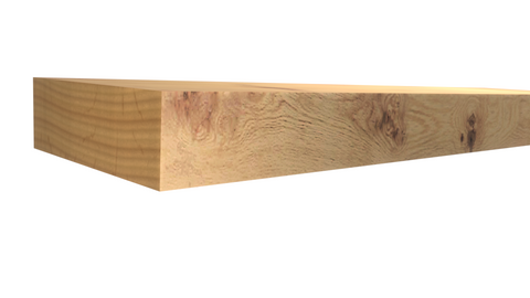 Profile View of Standard Size 1x3 Knotty Alder Boards - $2.04/ft sold by American Wood Moldings