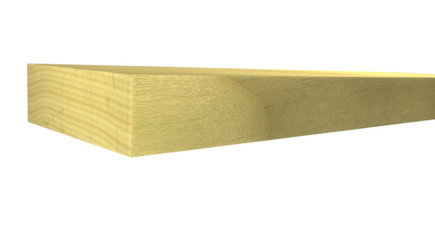 Profile View of Standard Size 1x3 Poplar Boards - $1.60/ft sold by American Wood Moldings