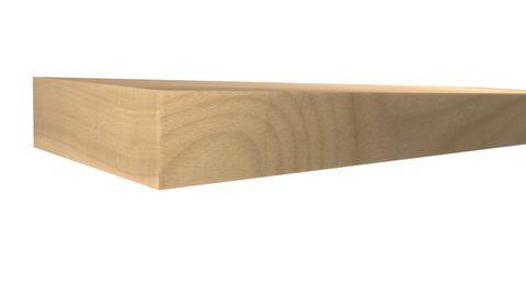 Profile View of Standard Size 1x3 Soft Maple Boards - $2.68/ft sold by American Wood Moldings