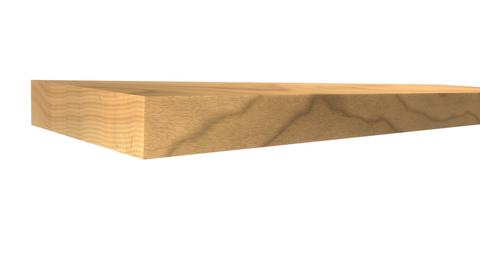 Profile View of Standard Size 1x4 Hickory Boards - $2.60/ft sold by American Wood Moldings