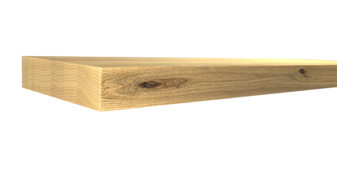 Profile View of Standard Size 1x4 Knotty Hickory Boards - $3.44/ft sold by American Wood Moldings