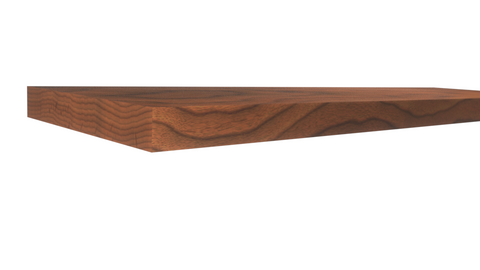 Profile View of Standard Size 1x6 Brazilian Cherry Boards - $9.20/ft sold by American Wood Moldings