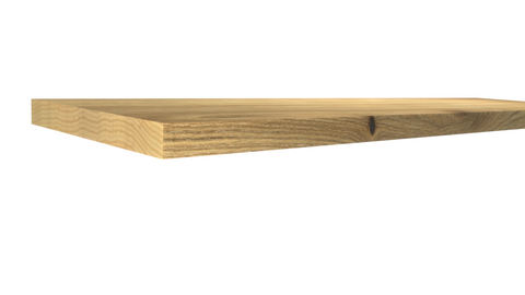 Profile View of Standard Size 1x8 Knotty Hickory Boards - $6.32/ft sold by American Wood Moldings