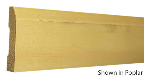 Profile View of Base Molding, product number BA-228-014-1-PO - 7/16" x 2-7/8" Poplar Base - $1.16/ft sold by American Wood Moldings