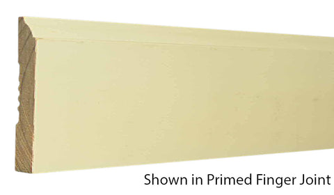 Profile View of Base Molding, product number BA-408-018-2-PF - 9/16" x 4-1/4" Primed Finger Joint Base - $1.16/ft sold by American Wood Moldings
