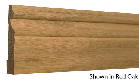 Profile View of Base Molding, product number BA-408-022-1-PO - 11/16" x 4-1/4" Poplar Base - $1.92/ft sold by American Wood Moldings