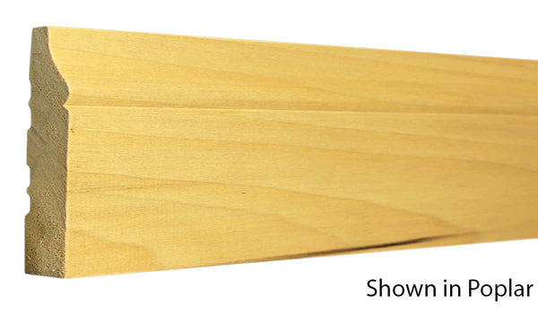 Profile View of Base Molding, product number BA-500-024-1-PO - 3/4" x 5" Poplar Base - $2.04/ft sold by American Wood Moldings