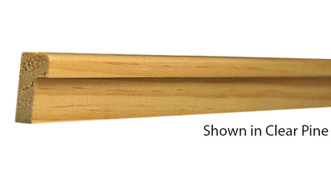 Profile View of Backband Molding, product number BB-102-022-1-CP - 11/16" x 1-1/16" Clear Pine Backband - $0.76/ft sold by American Wood Moldings