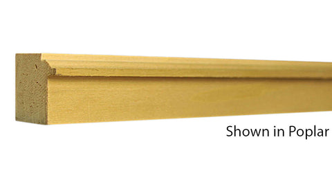 Profile View of Backband Molding, product number BB-106-105-1-PO - 1-5/32" x 1-3/16" Poplar Backband - $2.67/ft sold by American Wood Moldings