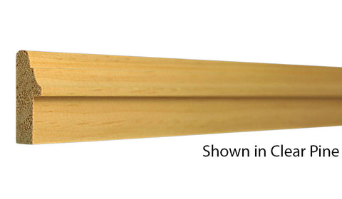Profile View of Backband Molding, product number BB-118-022-1-CP - 11/16" x 1-9/16" Clear Pine Backband - $0.72/ft sold by American Wood Moldings
