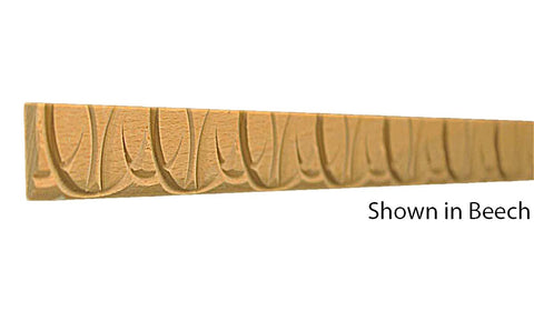 Profile View of Decorative Carved Molding, product number DC-024-010-3-BE - 5/16" x 3/4" Beech Decorative Carved Molding - $3.32/ft sold by American Wood Moldings