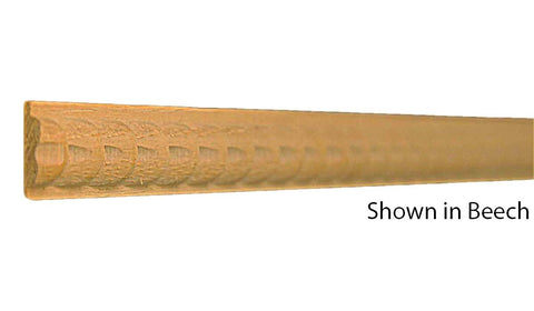 Profile View of Decorative Carved Molding, product number DC-024-008-1-BE - 1/4" x 3/4" Beech Decorative Carved Molding - $3.32/ft sold by American Wood Moldings