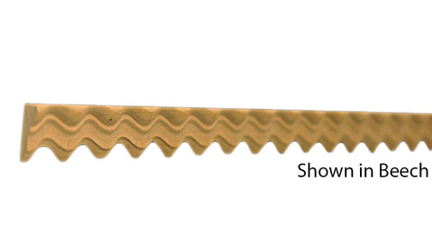 Profile View of Decorative Carved Molding, product number DC-016-008-5-BE - 1/4" x 1/2" Beech Decorative Carved Molding - $2.20/ft sold by American Wood Moldings