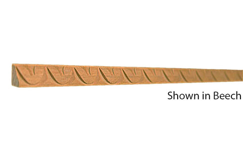 Profile View of Decorative Carved Molding, product number DC-014-012-1-BE - 3/8" x 7/16" Beech Decorative Carved Molding - $1.92/ft sold by American Wood Moldings