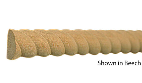 Profile View of Decorative Carved Molding, product number DC-028-014-1-BE - 7/16" x 7/8" Beech Decorative Carved Molding - $3.84/ft sold by American Wood Moldings