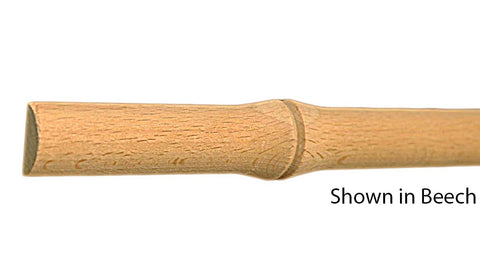 Profile View of Decorative Carved Molding, product number DC-102-016-1-BE - 1/2" x 1-1/16" Beech Decorative Carved Molding - $4.68/ft sold by American Wood Moldings