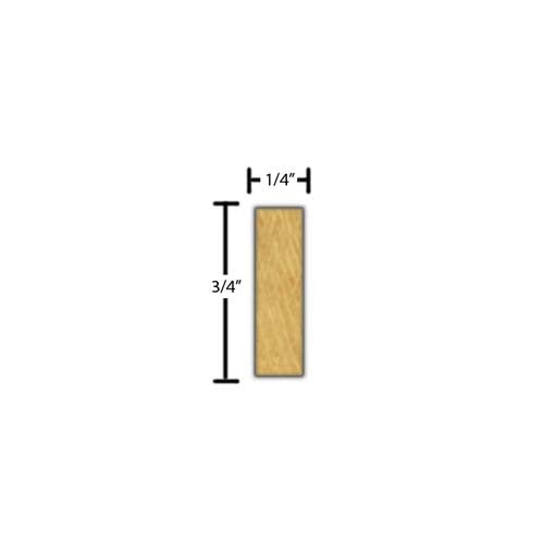 Side View of Decorative Dentil Molding, product number DD-024-008-8-BE - 1/4" x 3/4" Beech Decorative Dentil Molding - $1.92/ft sold by American Wood Moldings