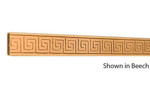 Profile View of Decorative Embossed Molding, product number DE-024-008-9-BE - 1/4" x 3/4" Beech Decorative Embossed Molding - $1.96/ft sold by American Wood Moldings
