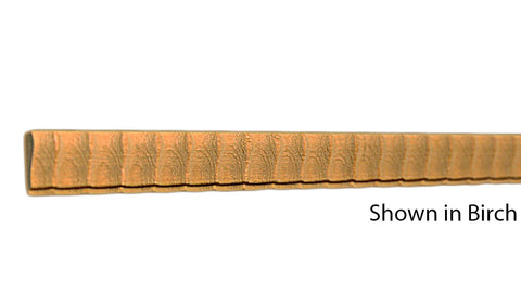Profile View of Decorative Carved Molding, product number DC-020-008-3-BE - 1/4" x 5/8" Beech Decorative Carved Molding - $3.08/ft sold by American Wood Moldings