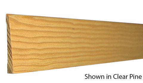 Profile View of Base Molding, product number CA-200-012-1-PF - 3/8" x 2" Primed Finger Joint Base Molding - $0.45/ft sold by American Wood Moldings