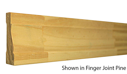 Profile View of Casing Molding, product number CA-208-022-1-PF - 11/16" x 2-1/4" Primed Finger Joint Casing - $0.63/ft sold by American Wood Moldings