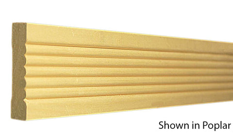 Profile View of Casing Molding, product number CA-208-022-7-PO - 11/16" x 2-1/4" Poplar Casing - $1.48/ft sold by American Wood Moldings