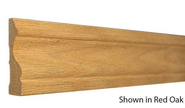 Profile View of Casing Molding, product number CA-216-020-2-RO - 5/8" x 2-1/2" Red Oak Casing - $1.92/ft sold by American Wood Moldings