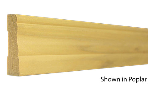 Profile View of Casing Molding, product number CA-216-028-1-PO - 7/8" x 2-1/2" Poplar Casing - $1.84/ft sold by American Wood Moldings