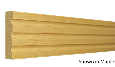 Profile View of Casing Molding, product number CA-300-024-4-MA - 3/4" x 3" Maple Casing - $3.04/ft sold by American Wood Moldings