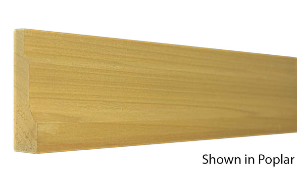 Profile View of Casing Molding, product number CA-300-026-2-PO - 13/16" x 3" Poplar Casing - $2.04/ft sold by American Wood Moldings