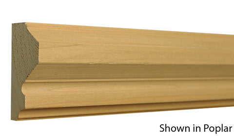 Profile View of Chair Rail Molding, product number CH-306-107-1-PO - 1-7/32" x 3-3/16" Poplar Chair Rail - $3.24/ft sold by American Wood Moldings