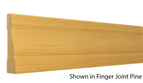 Profile View of Casing Molding, product number CA-308-022-2-PF - 11/16" x 3-1/4" Primed Finger Joint Casing - $0.99/ft sold by American Wood Moldings