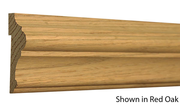 Profile View of Chair Rail Molding, product number CH-310-104-1-RO - 1-1/8" x 3-5/16" Red Oak Chair Rail - $4.32/ft sold by American Wood Moldings