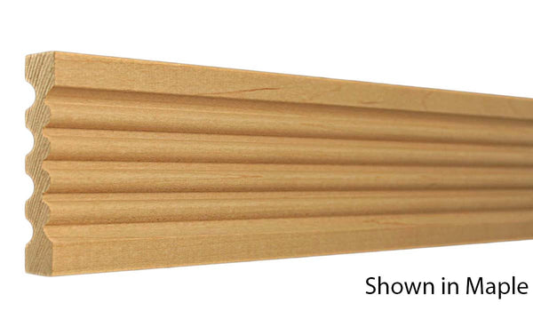 Profile View of Casing Molding, product number CA-316-024-6-MA - 3/4" x 3-1/2" Maple Casing - $3.52/ft sold by American Wood Moldings