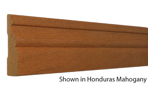 Profile View of Casing Molding, product number CA-316-026-1-HMH - 13/16" x 3-1/2" Honduras Mahogany Casing - $9.00/ft sold by American Wood Moldings