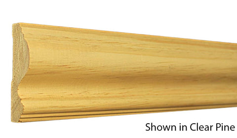 Profile View of Chair Rail Molding, product number CH-316-102-1-CP - 1-1/16" x 3-1/2" Clear Pine Chair Rail - $2.76/ft sold by American Wood Moldings