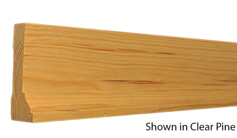 Profile View of Casing Molding, product number CA-408-104-1-CP - 1-1/8" x 4-1/4" Clear Pine Casing - $3.56/ft sold by American Wood Moldings