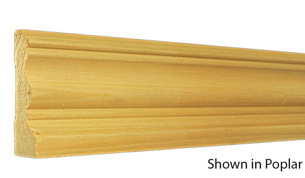 Profile View of Casing Molding, product number CA-416-104-1-PO - 1-1/8" x 4-1/2" Poplar Casing - $4.24/ft sold by American Wood Moldings