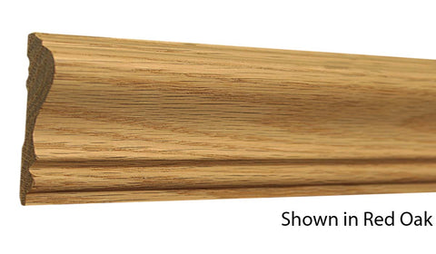 Profile View of Chair Rail Molding, product number CH-216-020-1-RO - 5/8" x 2-1/2" Red Oak Chair Rail - $2.28/ft sold by American Wood Moldings