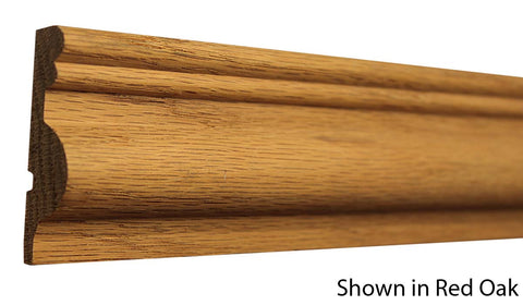 Profile View of Chair Rail Molding, product number CH-218-020-1-RO - 5/8" x 2-9/16" Red Oak Chair Rail - $2.36/ft sold by American Wood Moldings