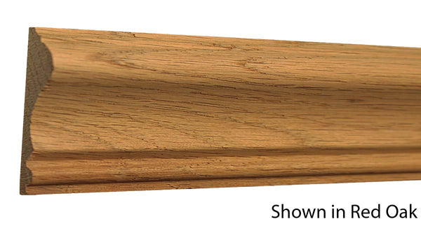Profile View of Chair Rail Molding, product number CH-220-020-2-RO - 5/8" x 2-5/8" Red Oak Chair Rail - $2.40/ft sold by American Wood Moldings