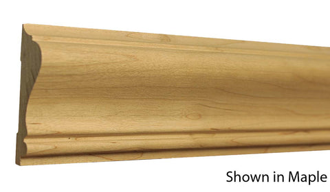 Profile View of Chair Rail Molding, product number CH-220-022-2-PO - 11/16" x 2-5/8" Poplar Chair Rail - $1.52/ft sold by American Wood Moldings