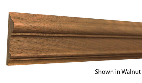 Profile View of Chair Rail Molding, product number CH-224-022-1-PO - 11/16" x 2-3/4" Poplar Chair Rail - $3.07/ft sold by American Wood Moldings