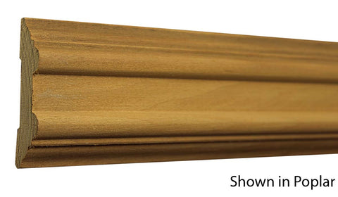 Profile View of Chair Rail Molding, product number CH-300-024-1-PO - 3/4" x 3" Poplar Chair Rail - $1.72/ft sold by American Wood Moldings